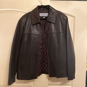 Marc New York Dark Brown Leather Jacket
